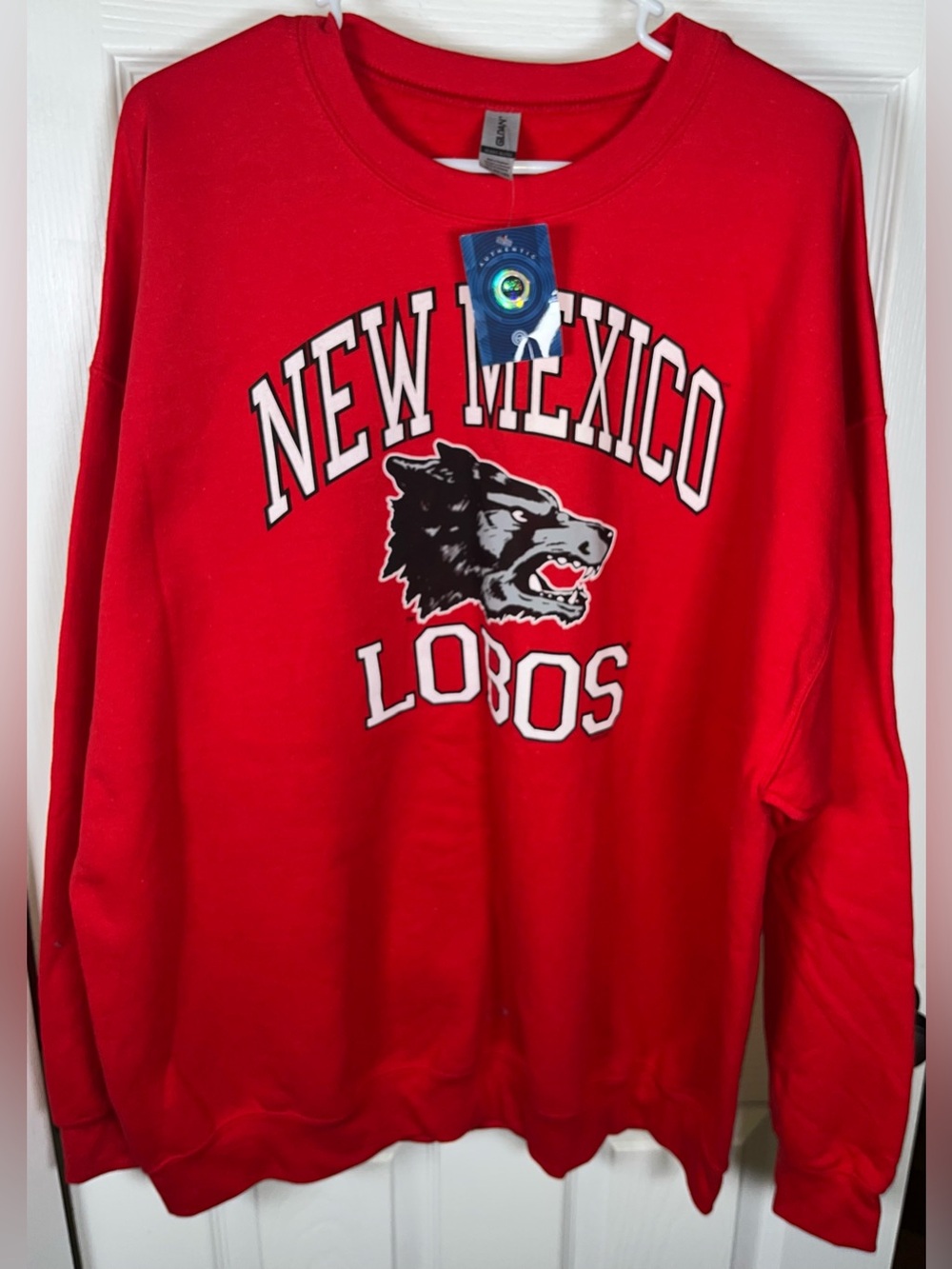Vintage Lobo Logo University of New Mexico Sweatshirt UNM Red Black Lobos 2XL